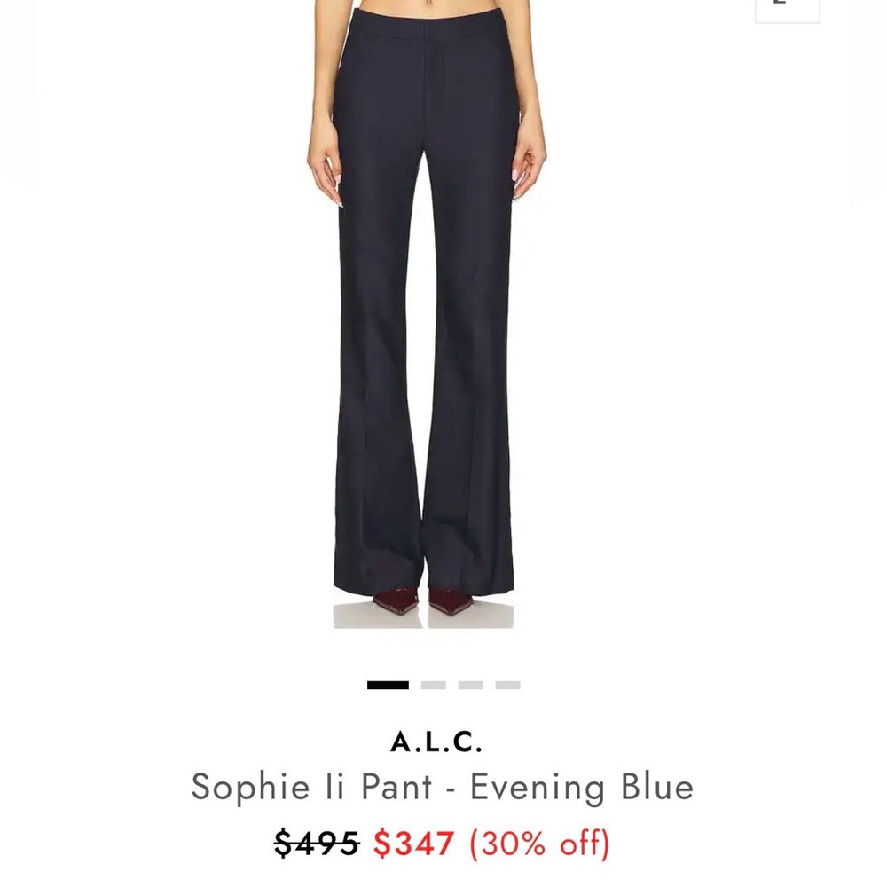 A.L.C. Sophie Pant Flared Trousers in Evening Blue NWT - Picture 10 of 10